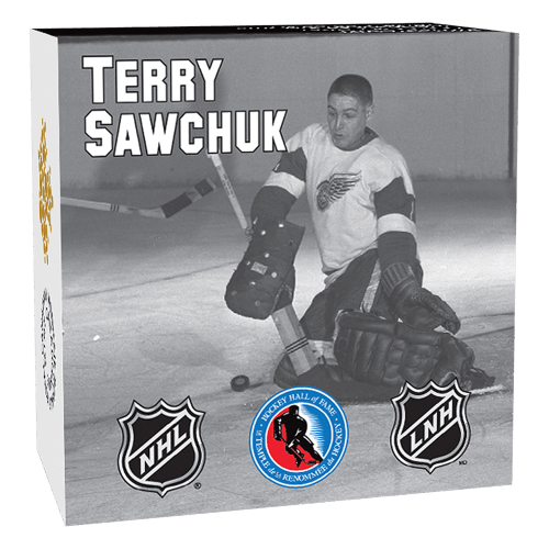 Pièce 1/2 once d'argent Épreuve numismatique Gardiens de but | Terry Sawchuk 2015