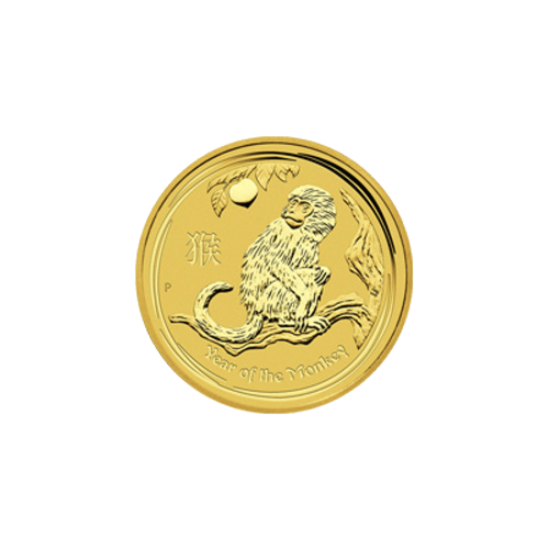 Pièce 1/10 once d'or Lunaire Année du Singe 2016 | Monnaie de Perth
