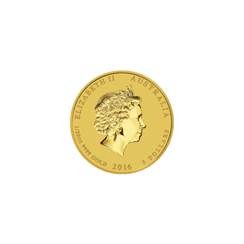 Pièce 1/20 once d'or Lunaire Année du Singe 2016 | Monnaie de Perth