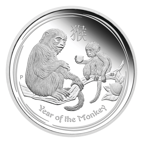 Set of 4 x 1 oz 2016 Lunar Year of the Monkey Silver Coins | Perth Mint