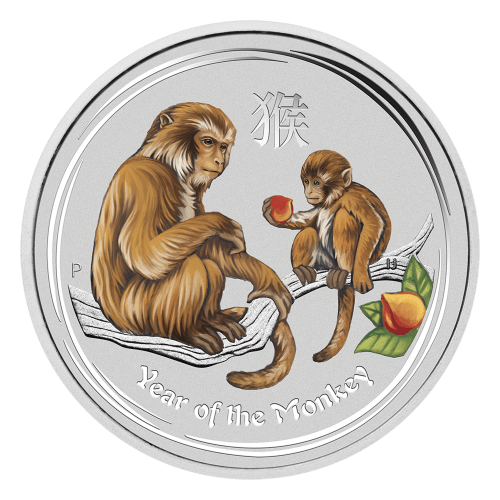 Set of 4 x 1 oz 2016 Lunar Year of the Monkey Silver Coins | Perth Mint