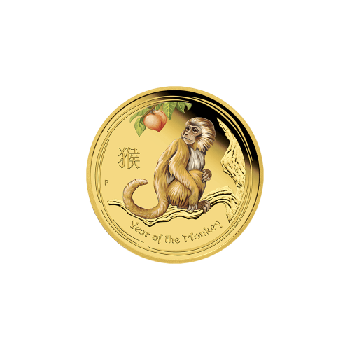 1/10 oz 2016 Lunar Year of the Monkey Colourized Gold Proof Coin | Perth Mint
