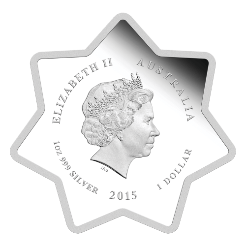 Pièce 1 once d'argent Épreuve numismatique en forme d'étoile de Noël 2015 | Monnaie de Perth