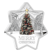Pièce 1 once d'argent Épreuve numismatique en forme d'étoile de Noël 2015 | Monnaie de Perth