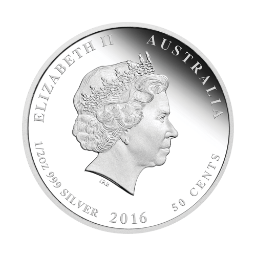 Pièce 1/2 once d'argent coloré Épreuve numismatique Lunaire Année du Singe 2016 | Monnaie de Perth