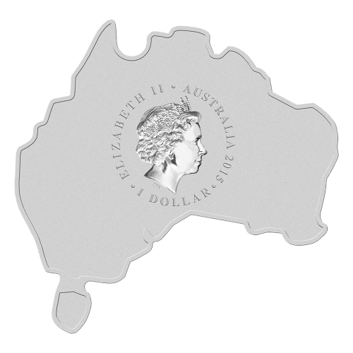 Pièce 1 once d'argent en forme de carte d'Australie Araignée à dos rouge 2015 | Monnaie de Perth