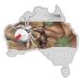 Pièce 1 once d'argent en forme de carte d'Australie Araignée à dos rouge 2015 | Monnaie de Perth