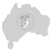 Pièce 1 once d'argent en forme de carte d'Australie Araignée à dos rouge 2015 | Monnaie de Perth
