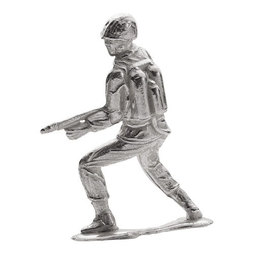 1 oz Army Men Flamethrower Silver Soldier | Elemetal Mint