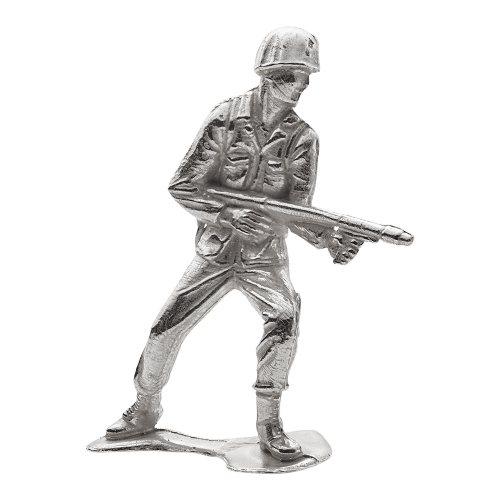 1 oz Army Men Flamethrower Silver Soldier | Elemetal Mint