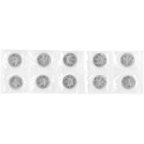 Pièce 1 once d'argent Feuille d'érable canadienne Emballage Flex 2002
