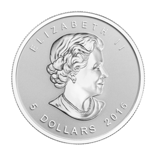 Pièce 1 once d'argent Feuille d'érable canadienne Marque d'atelier Loup 2016 | Monnaie royale canadienne