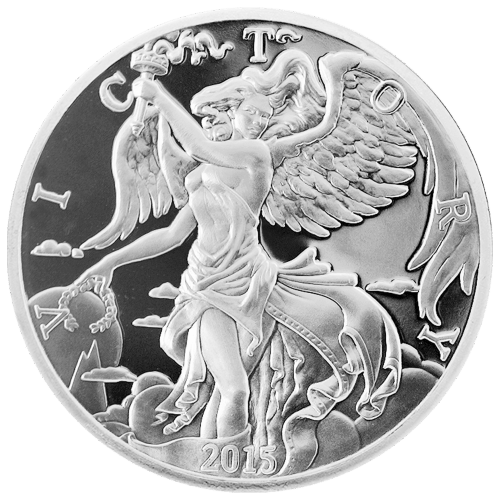 Ronde 10 onces d'argent Épreuve numismatique Les anciens modernes - Niké 2015