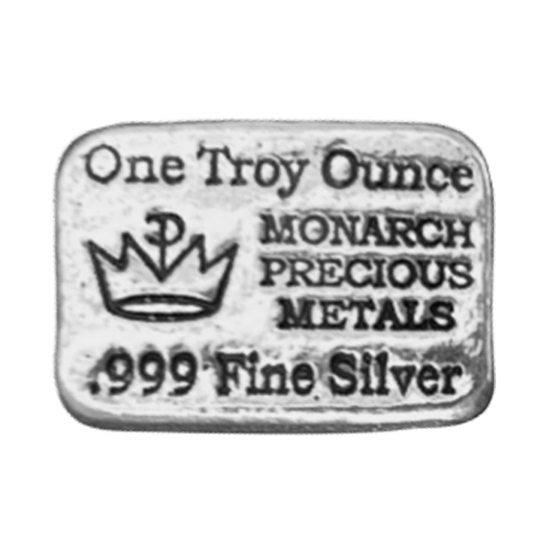 1 once Lingot d'argent coulé à la main | Monarch Precious Metals