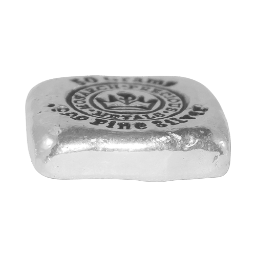 50 gram Hand Poured Silver Bar | Monarch Precious Metals