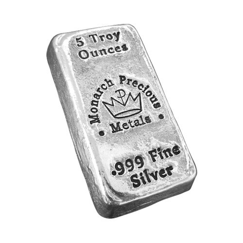 5 oz Hand Poured Silver Bar | Monarch Precious Metals