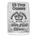 10 oz Hand Poured Stackable Silver Bar | Monarch Precious Metals