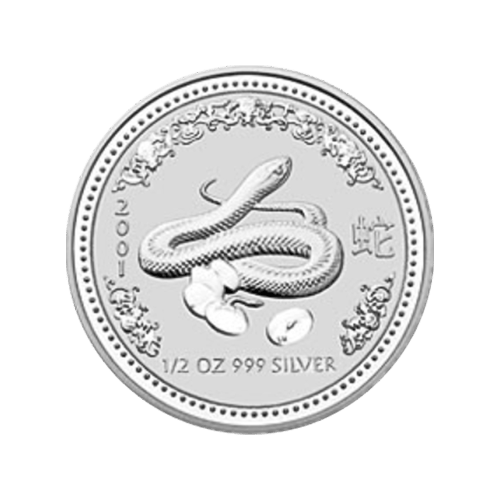 1/2 oz 2001 Lunar Year of the Snake Silver Coin | Perth Mint