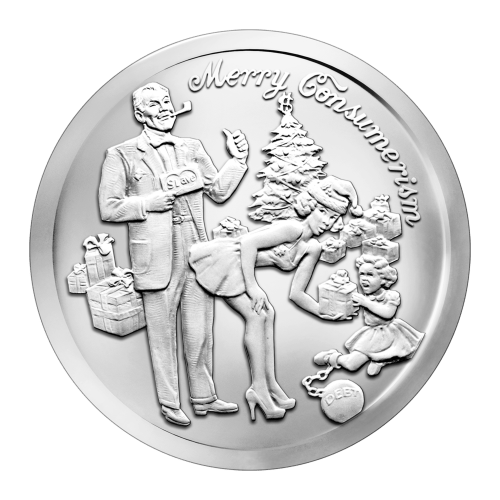 Ronde 1 once d'argent Le consumérisme joyeux 2015