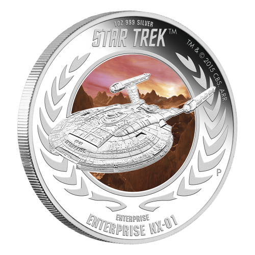 1 oz 2015 Star Trek USS Enterprise NX-01 Silver Proof Coin | Perth