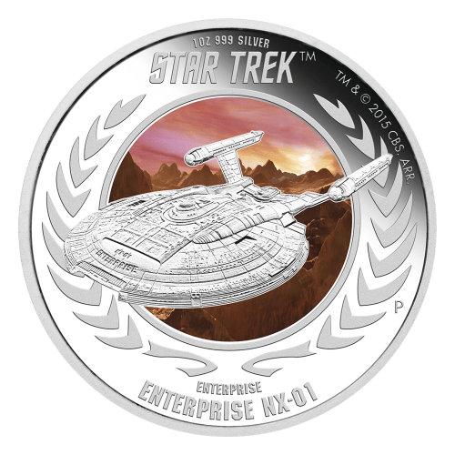 Set of 2 x 1 oz 2015 Star Trek: Enterprise Silver Proof Coins | Perth Mint