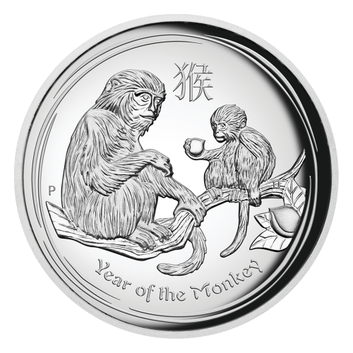 1 oz 2016 Lunar Year of the Monkey High Relief Silver Coin | Perth Mint