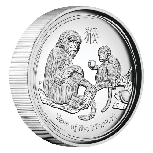 1 oz 2016 Lunar Year of the Monkey High Relief Silver Coin | Perth Mint