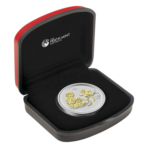 1 oz 2016 Lunar Year of the Monkey Gilded Silver Coin | Perth Mint