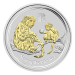 1 oz 2016 Lunar Year of the Monkey Gilded Silver Coin | Perth Mint