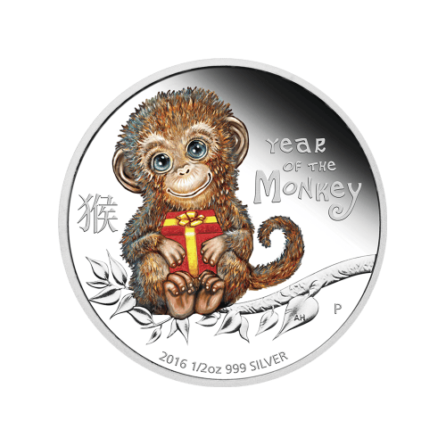 1/2 oz 2016 Baby Monkey Silver Proof Coin | Perth Mint