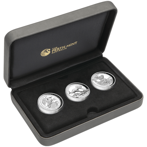 Set of 3 x 1 oz 2015 Australia High Relief Silver Proof Coins | Perth Mint