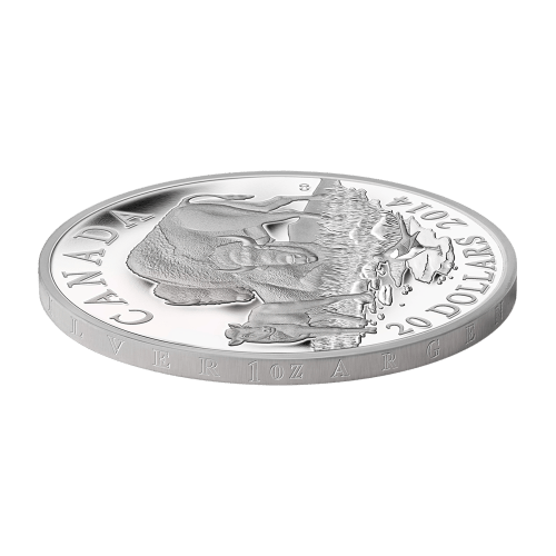 1 oz 2014 Bison: A Family at Rest Silver Proof Coin | Royal Canadian Mint