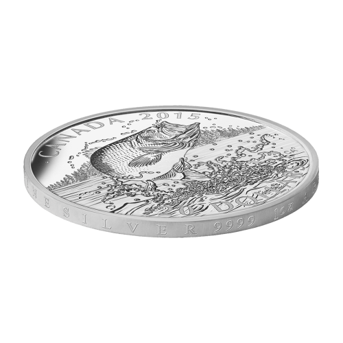 1 oz 2015 North American Sportfish: Largemouth Bass Silver Proof Coin | Royal Canadian Mint