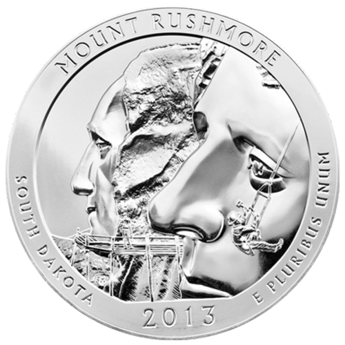 5 oz 2013 America the Beautiful Mount Rushmore National Park Silver Coin | United States Mint