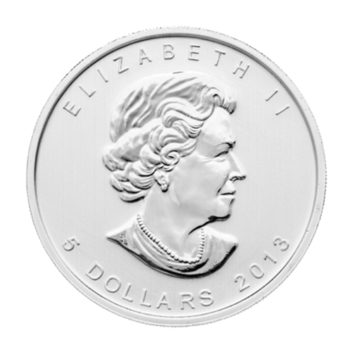 1 oz 2013 Canadian Maple Leaf 25th Anniversary BU Silver Coin | Royal Canadian Mint
