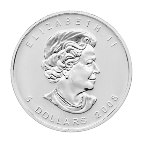 Pièce 1 once d'argent Feuille d'érable canadienne Marque d'atelier Olympiques 2008