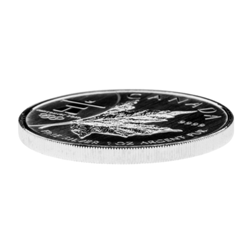 Pièce 1 once d'argent Feuille d'érable canadienne Marque d'atelier Olympiques 2008