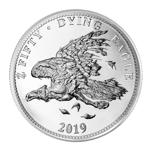 Ronde 1 once d'argent Aigle mourant Zombucks | Elemetal Mint