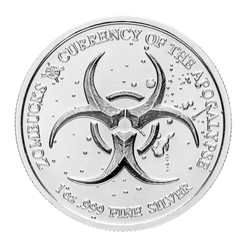 Ronde 1 once d'argent Aigle mourant Zombucks | Elemetal Mint