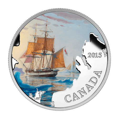 1 oz 2015 Lost Ships in Canadian Waters Series | Franklin's Lost Expedition Silver Proof Coin