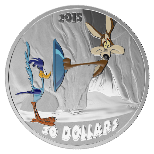 2 oz 2015 Looney Tunes™ Classic Scenes | Fast and Furry-ous Silver Coin