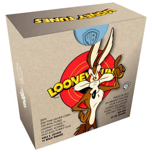 2 oz 2015 Looney Tunes™ Classic Scenes | Fast and Furry-ous Silver Coin