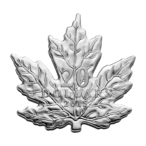 1 oz 2015 Canadian Maple Leaf Shaped Silver Proof Coin | Royal Canadian Mint