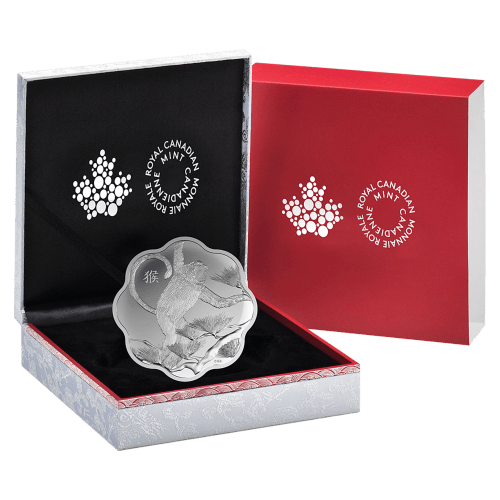 2016 Year of the Monkey Lotus Shaped Silver Proof Coin | Royal Canadian Mint