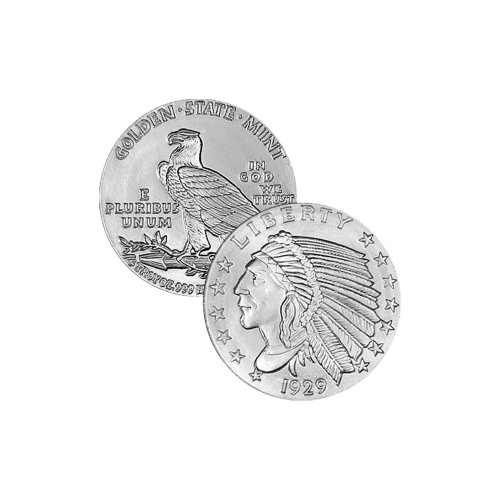 1/4 oz Incuse Indian Mint Error Silver Round
