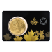 Pièce 1 once d'or Feuille d'érable canadienne dans une carte Certicard | Monnaie royale canadienne