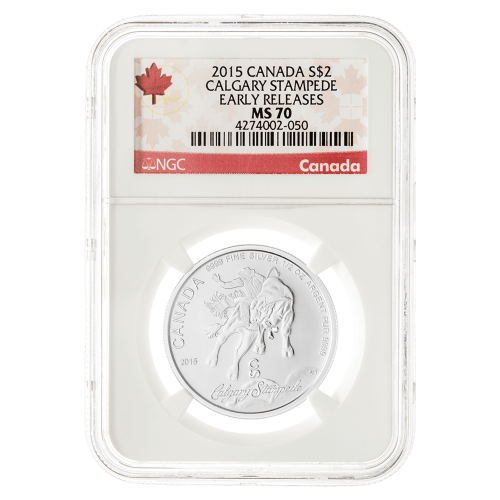 1/2 oz 2015 Calgary Stampede MS-70 Canada Label (Early Releases) Silver Coin | Royal Canadian Mint