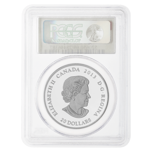 Pièce 1 once d'argent Épreuve numismatique Impression de feuille d’érable PCGS PR-69 (DCAM) 2013