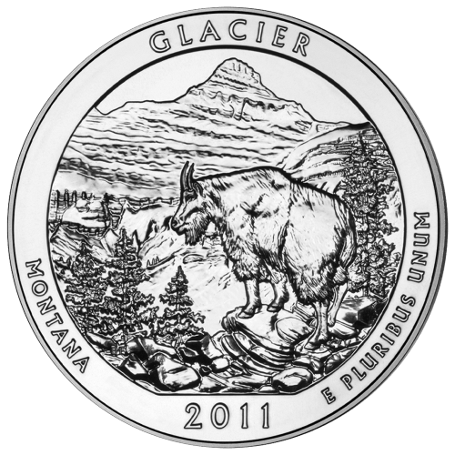 5 oz 2011 America the Beautiful Glacier National Park Silver Coin | United States Mint