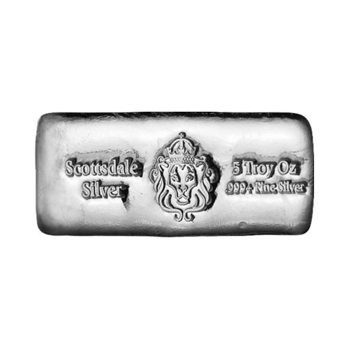 5 oz Throwback Silver Bar | Scottsdale Mint